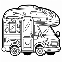Cute Rv Coloring Page