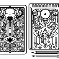 Classical Rider Waite Tarot The World Card Coloring Page