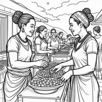African Women Coloring Page