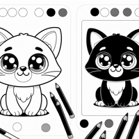 Mischievous Cat Coloring Page