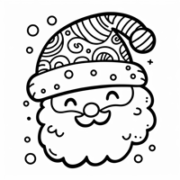 Santa Hat Coloring Page