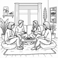 Trippy Smoking Weed Coloring Page