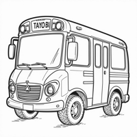 Tayo Bus Is Good For Little Ones. Coloring Page
