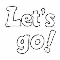 Let’s Go. Coloring Page