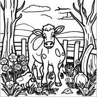 Farm Life Coloring Page