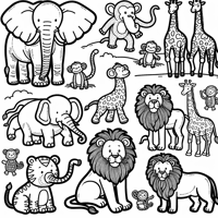 A Zoo Full Of Animals Coloring Page