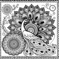 Majestic Peacock Instead Of Focusing On The Tail... Coloring Page