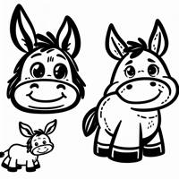 Donkey That Looks Like A Monkey Coloring Page
