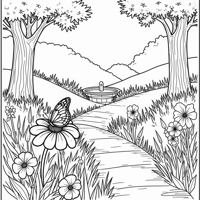 Butterfly Relaxation Coloring Page