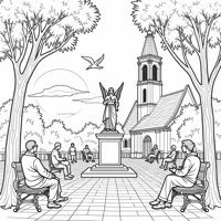 Catholic Relaxation Coloring Page