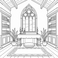 Catholic Relaxation No People Coloring Page