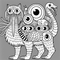I Want To Make A Drawing With The Eyes Of A Cat... Coloring Page