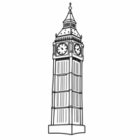 Big Ben London Coloring Page