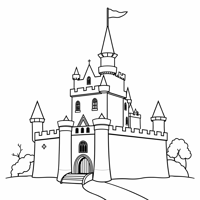 Windsor Castle Coloring Page