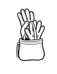 Boxing Gloves Hanging On A Wall In Front Of A... Coloring Page