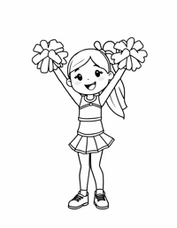 Cheerleading Coloring Page