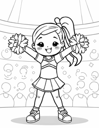 Cheerleading Show Coloring Page