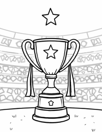 Championship Trophy Coloring Page