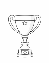 Championship Trophy Coloring Page