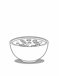 Bowl Of Ramen With Noodles Egg And Chopsticks... Coloring Page