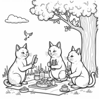 A Creative Cats Coloring Page