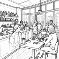A Coffee Coloring Page