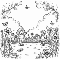 A Flowers Coloring Page