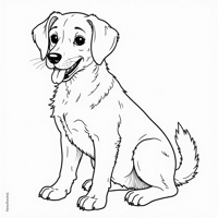 A Picture Of A Dog Coloring Page
