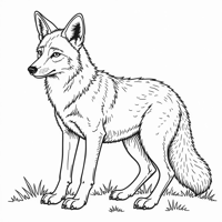 A Picture Of A Coyote Coloring Page