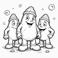 Large Pieces Of Candy That Surround Oompa Loompas Coloring Page