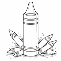 Crayon Surrounded By Crayons Coloring Page