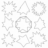Geometric Shapes Coloring Page