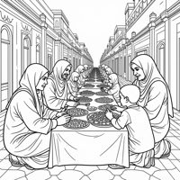 Ramadan Month Theme Coloring Page