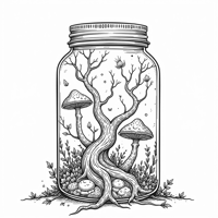 Black And White Line Art Illustration Of A... Coloring Page