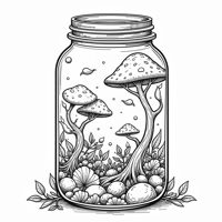 Black And White Line Art Illustration Of A... Coloring Page