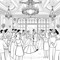 Princess Belle And Princess Mulan Coloring Page