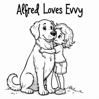 The Words Alfred Loves Evvy On The Top Of Page A... Coloring Page