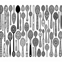Spoons With The Words Planned Panicked Mock Vote... Coloring Page