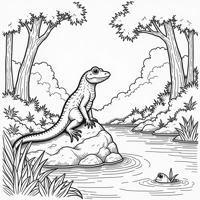 Greninja Pokemon Coloring Page
