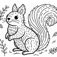 Squirrel Coloring Page