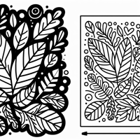 The Word And With Fall Leaves Coloring Page