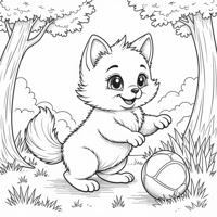 A Cute Cat Coloring Page