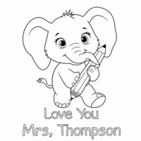 The Words Love You Mrs Thompson On The Bottom Of... Coloring Page