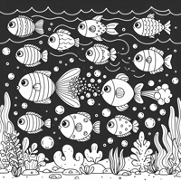 Fish Farting Coloring Page