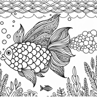 Big Fish Farting Coloring Page