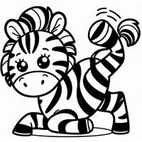 Zebra Farting Coloring Page