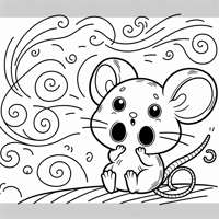 Mouse Farting Coloring Page