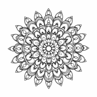 A Mathematical Pattern Of Circles Coloring Page