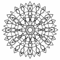 A Mathematical Pattern Of Circles And Triangles Coloring Page