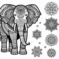 Elephant Mandala Coloring Page